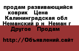 продам развивающийся коврик › Цена ­ 1 500 - Калининградская обл., Неманский р-н, Неман г. Другое » Продам   